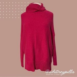 3/$20 EFAN Pink Textured Turtleneck Oversized Cozy Sweater Size Medium